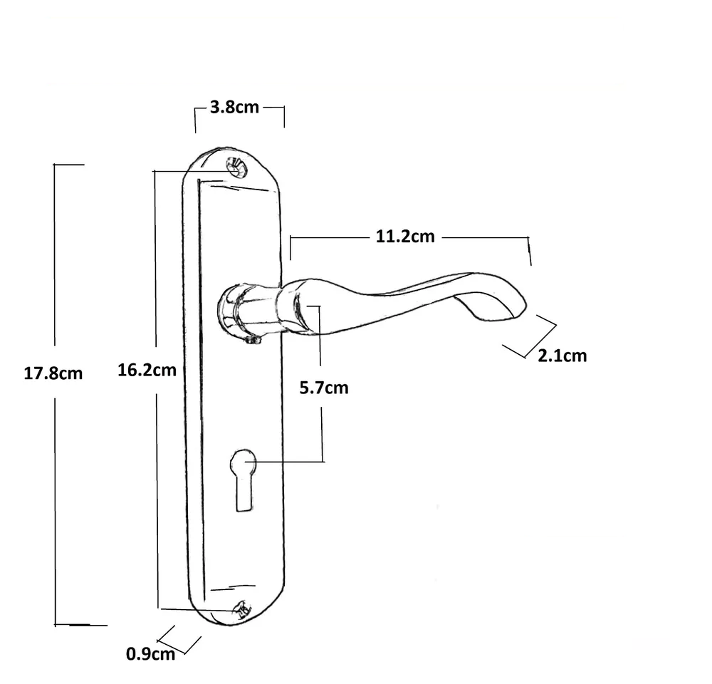 Cadenza Door Handles on Backplate Chrome Scroll Lock Handle