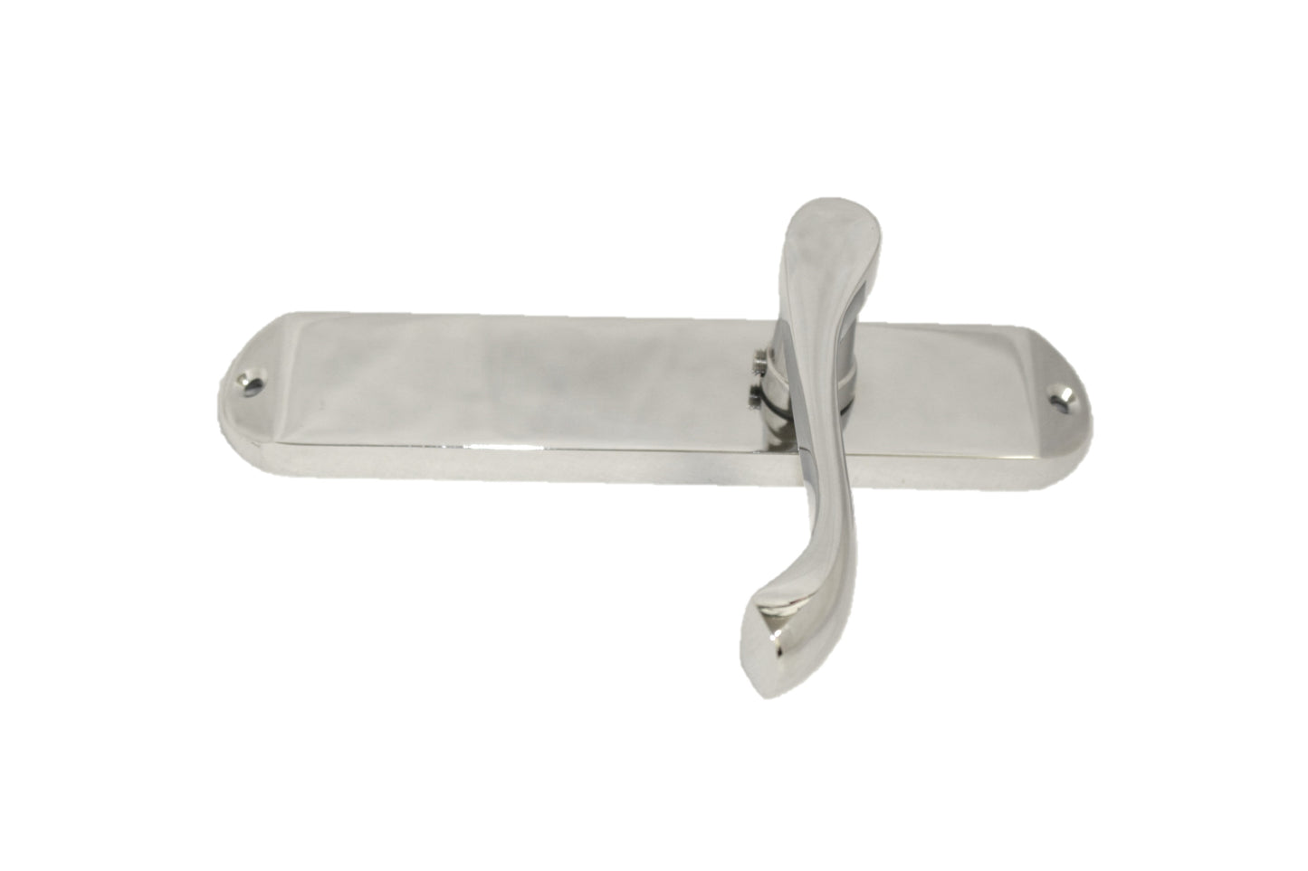 Cadenza Door Handles on Backplate Chrome Scroll Latch Handle