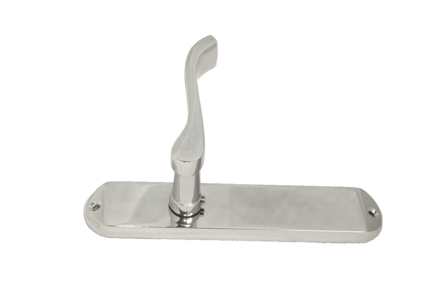 Cadenza Door Handles on Backplate Chrome Scroll Latch Handle