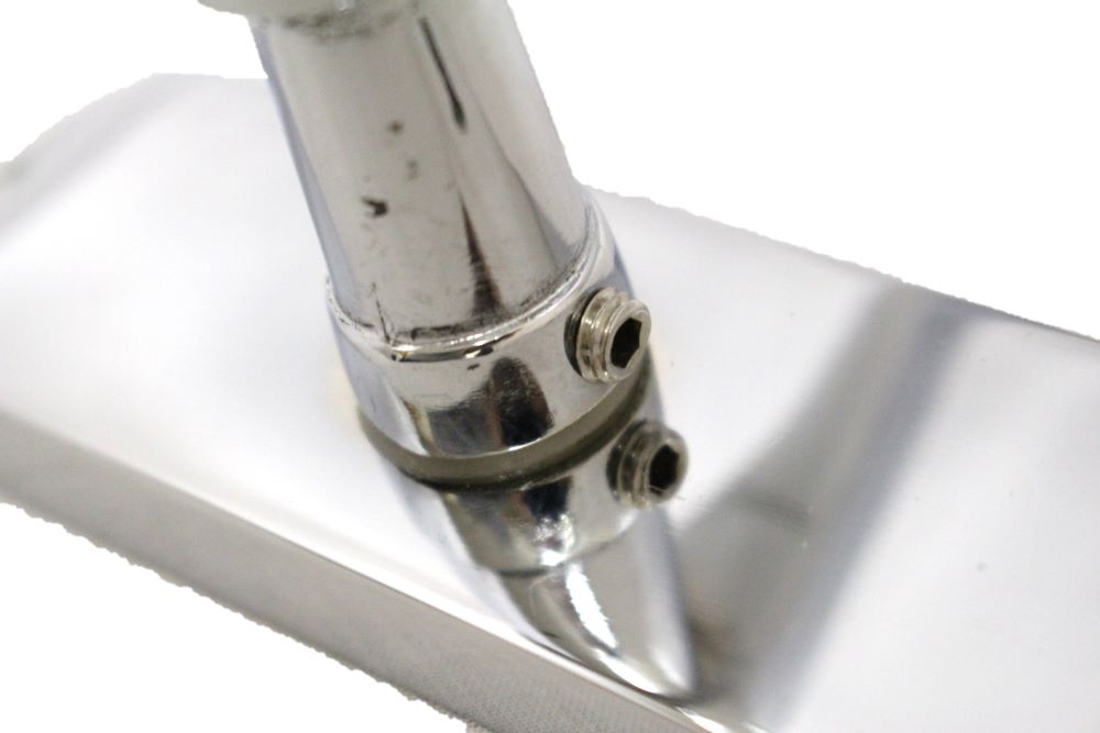 Cadenza Door Handles on Backplate Chrome Scroll Lock Handle