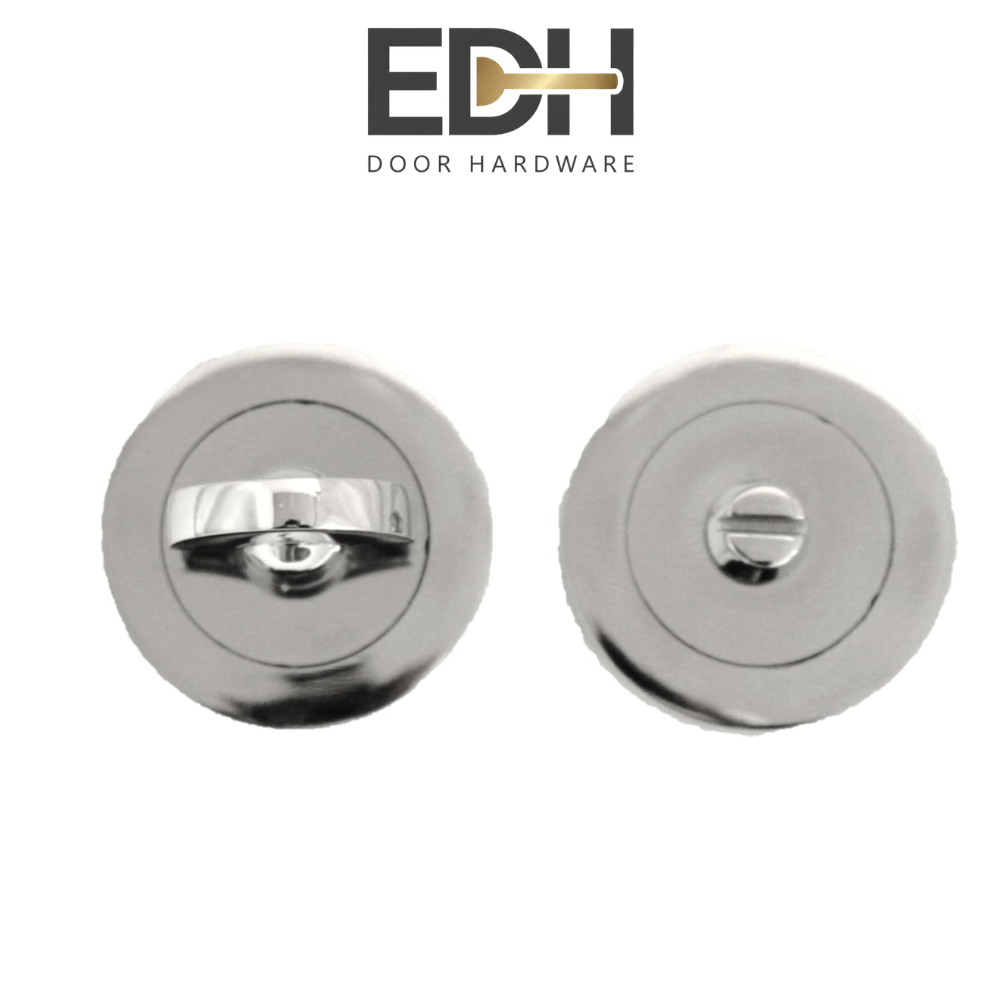 Bathroom Privacy Thumb Turn & Release – Polished Chrome / Satin Nickel