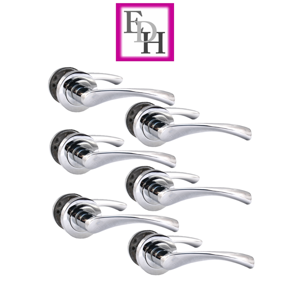 Chrome Victorian Twist Door Handles