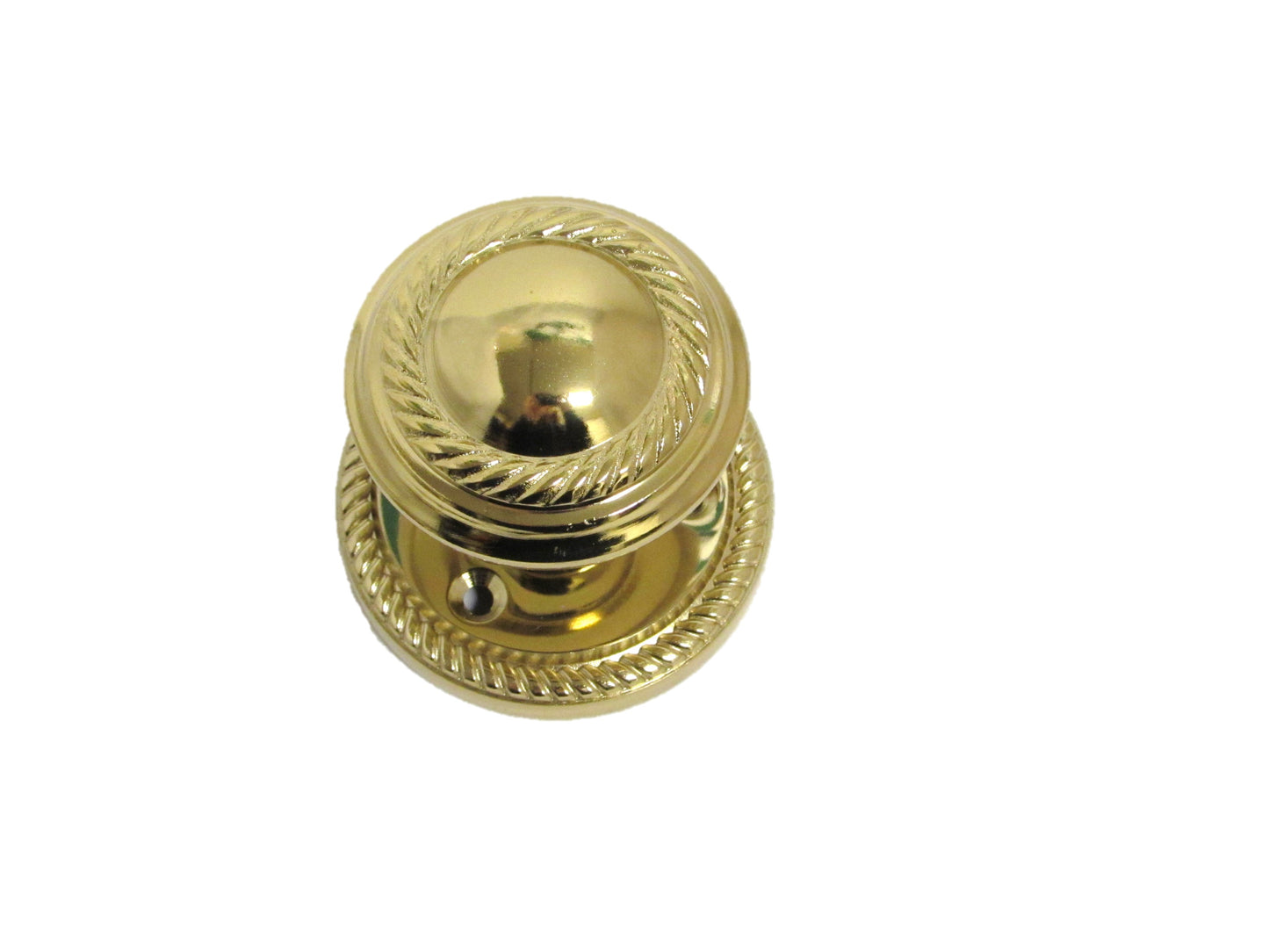 Brass Plated Round Georgian Style Sprung Internal & External Door Knob Set for Mortice Locks & Tubular latches (6 Pairs)