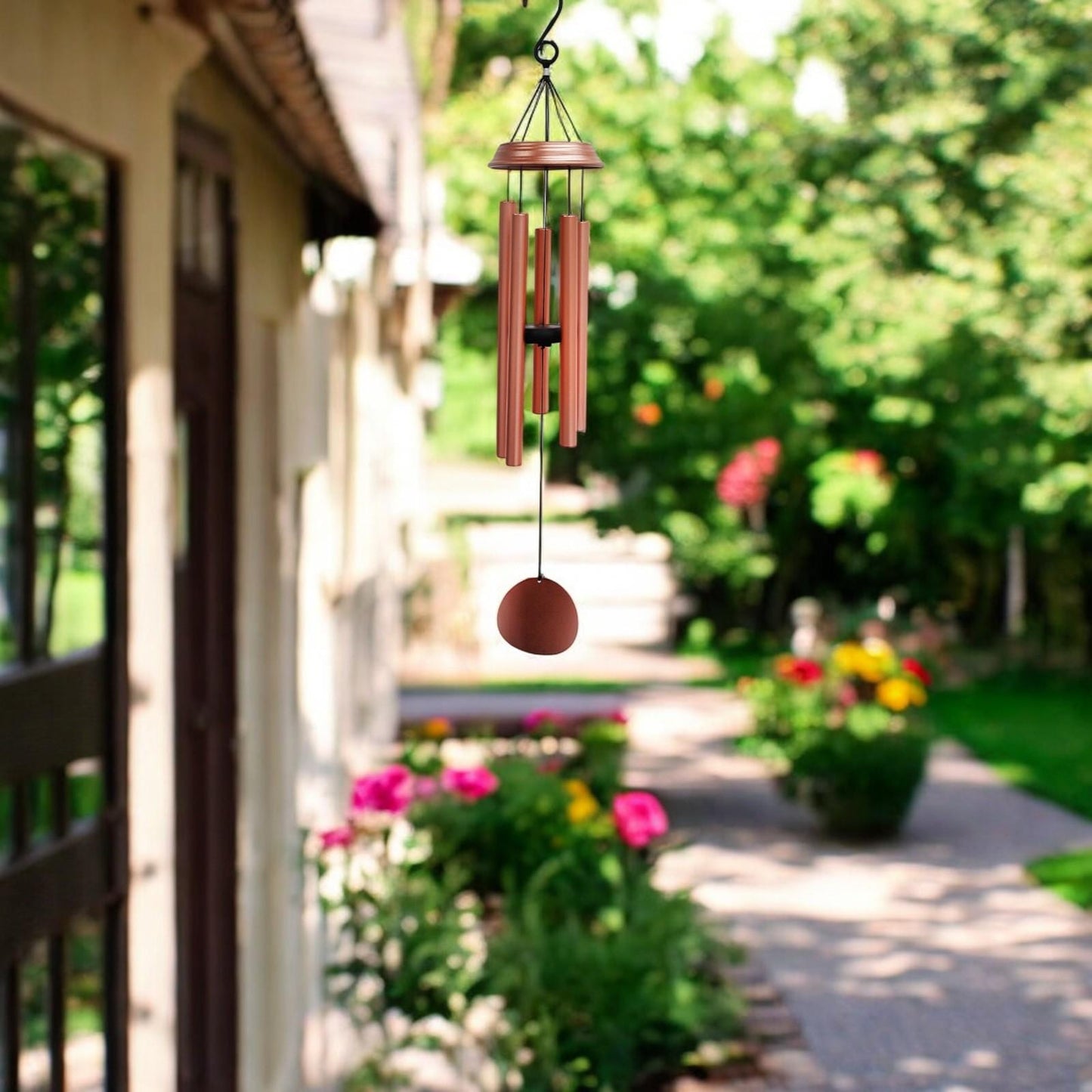 Concerto Musical Wind Chime – 28" Rose Gold (71cm x 12cm x 12cm) | Deep-Tone Metal Wind Chime for Outdoor & Indoor Décor