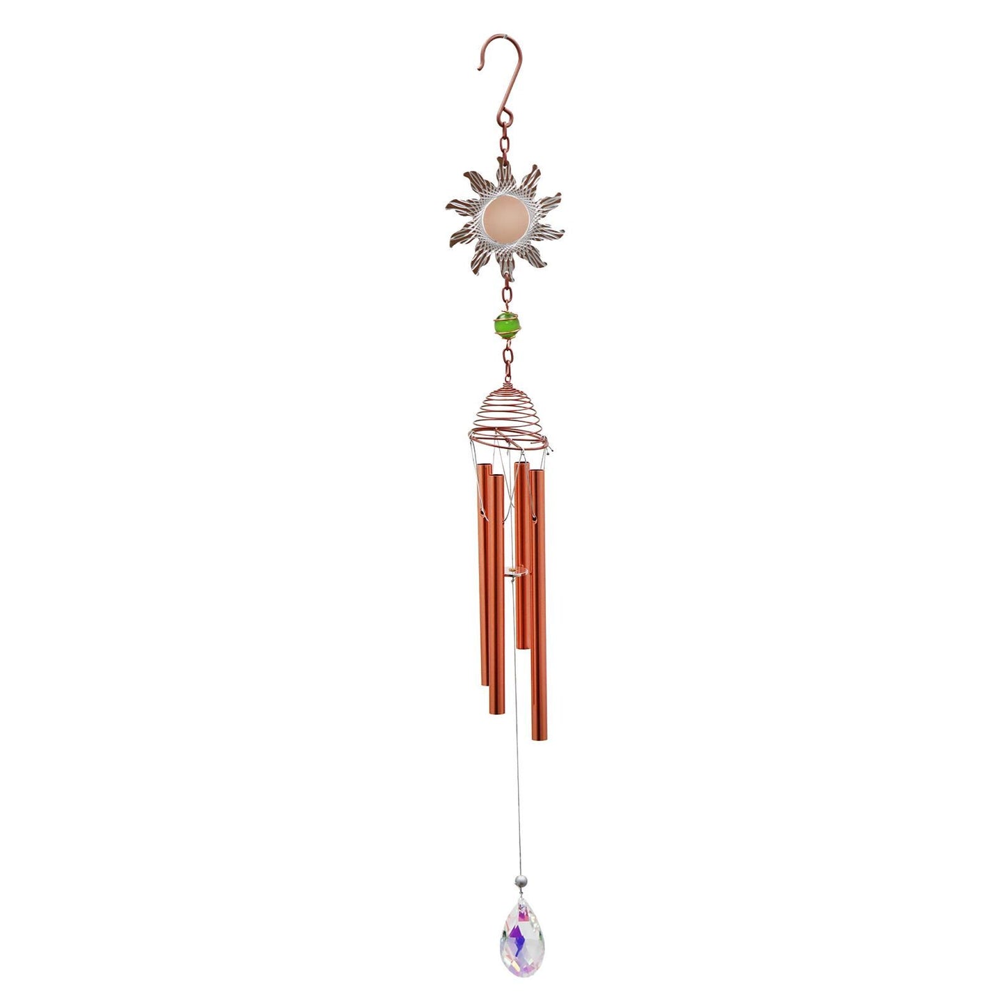 Rose Gold Sun Wind Chime – 58cm x 8cm x 6cm | Elegant Solar-Themed Metal Wind Chime for Outdoor & Indoor Décor | Soothing Melodic Chime