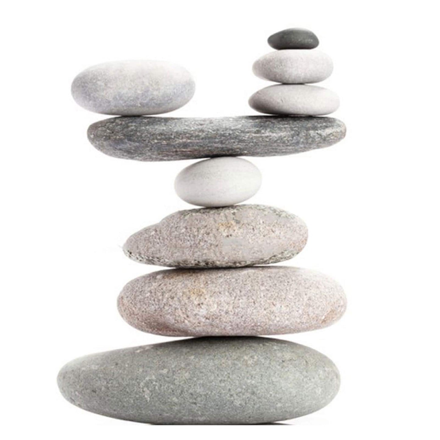 Resin 9 Stone Cairn Sculpture – 30.5cm x 23.5cm x 9cm | Zen Garden Rock Stack for Outdoor & Indoor Décor