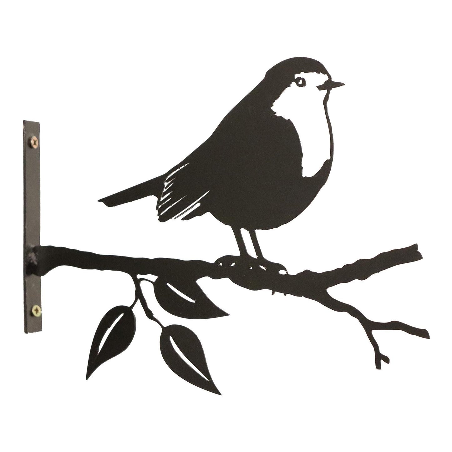 Metal Robin Tree Silhouette – 18cm x 25cm | Decorative Metal Bird Wall Art & Garden Ornament | Hanging Décor for Outdoor