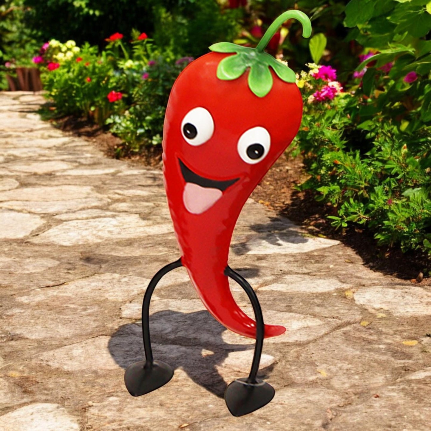 Metal Pepper Veggie Patch Pal β 24.5 x 9 x 6 CM | Fun & Quirky Metal Garden Ornament | Durable Vegetable Patch Decor for Planters