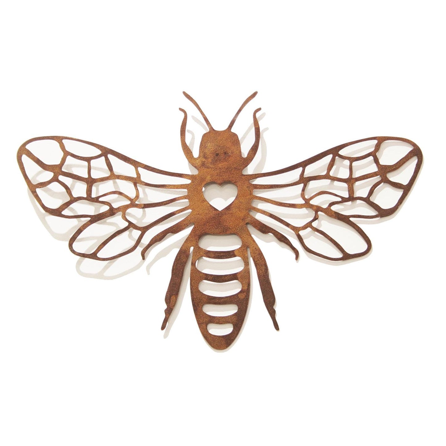 Rusted Metal Honey Bee Silhouette Wall Art β 24 x 38 CM | Rustic Bee Wall Hanging for Indoor & Outdoor