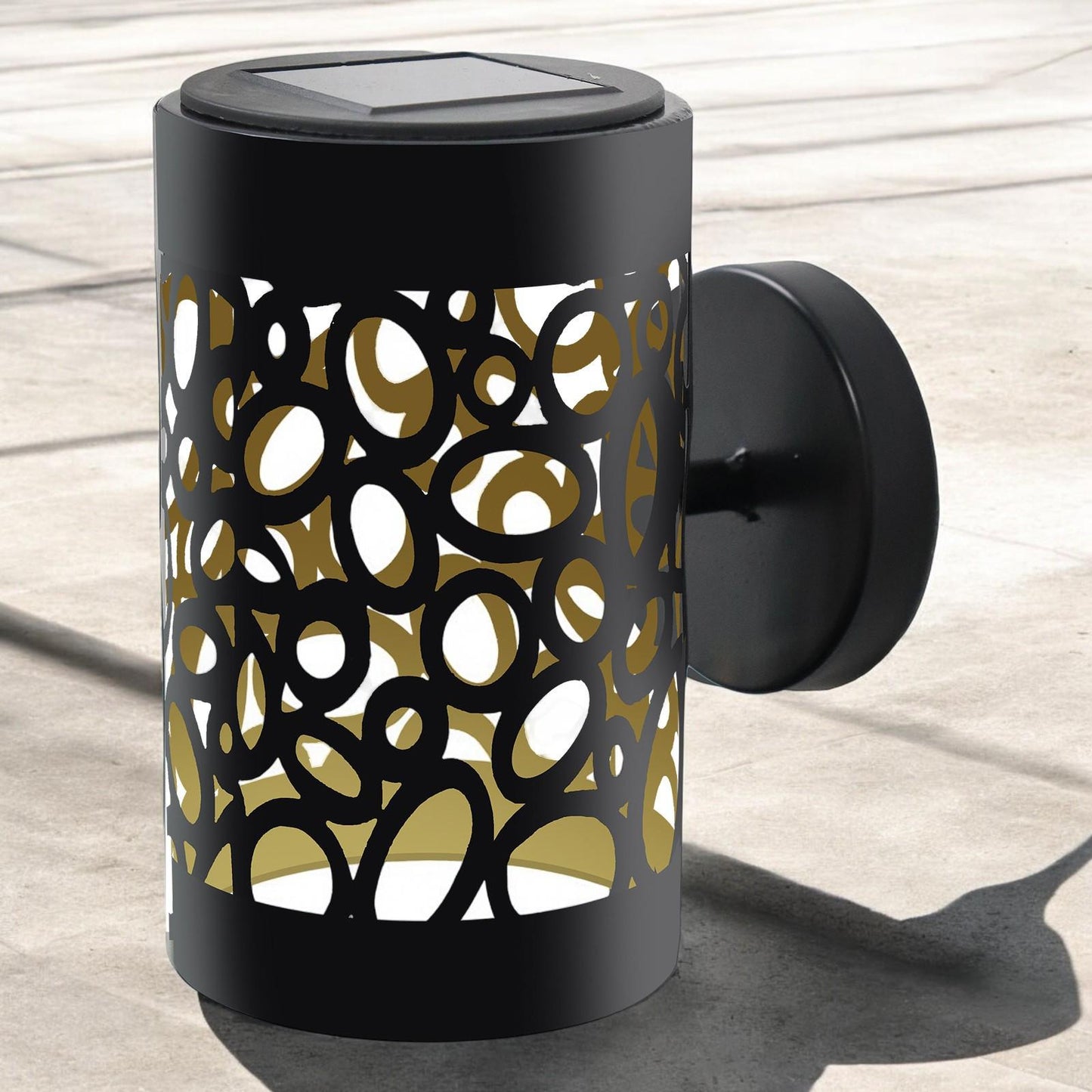 Metal Loop Wall Mounted Solar Light β 15.5 x 9.5 x 13.5 CM | Solar-Powered LED Outdoor Wall Sconce