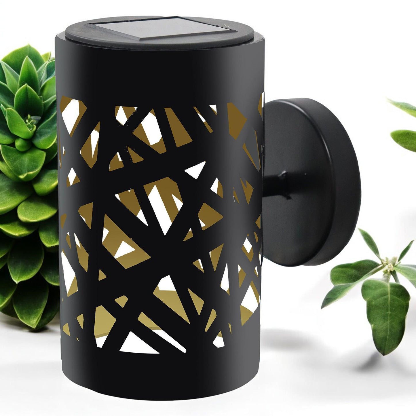 Metal Weave Wall Mounted Solar Light β 15.5 x 9.5 x 13.5 CM | Solar-Powered LED Outdoor Wall Sconce