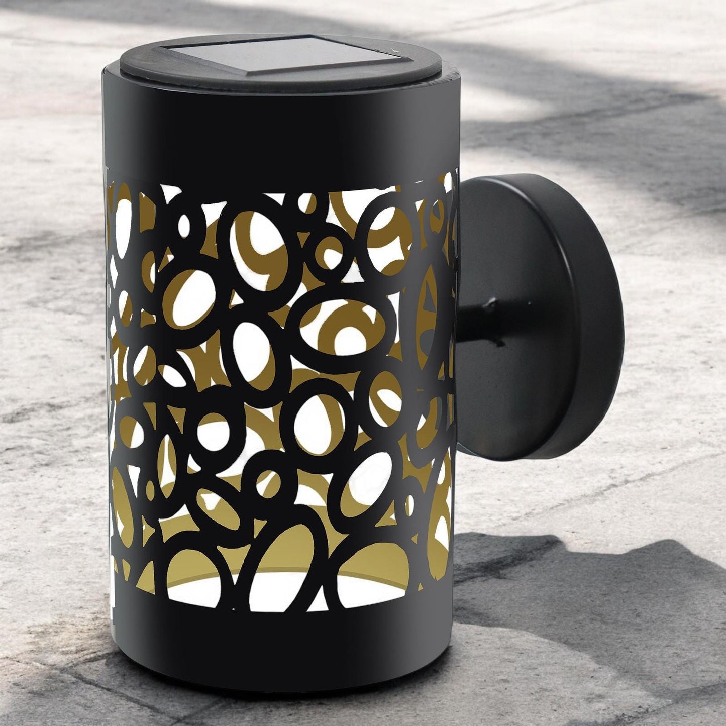 Metal Loop Wall Mounted Solar Light β 15.5 x 9.5 x 13.5 CM | Solar-Powered LED Outdoor Wall Sconce