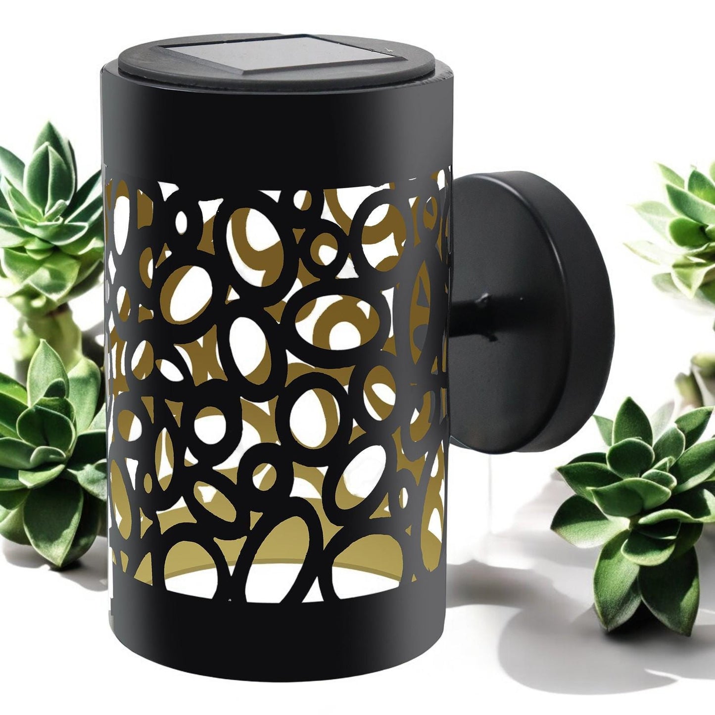 Metal Loop Wall Mounted Solar Light β 15.5 x 9.5 x 13.5 CM | Solar-Powered LED Outdoor Wall Sconce