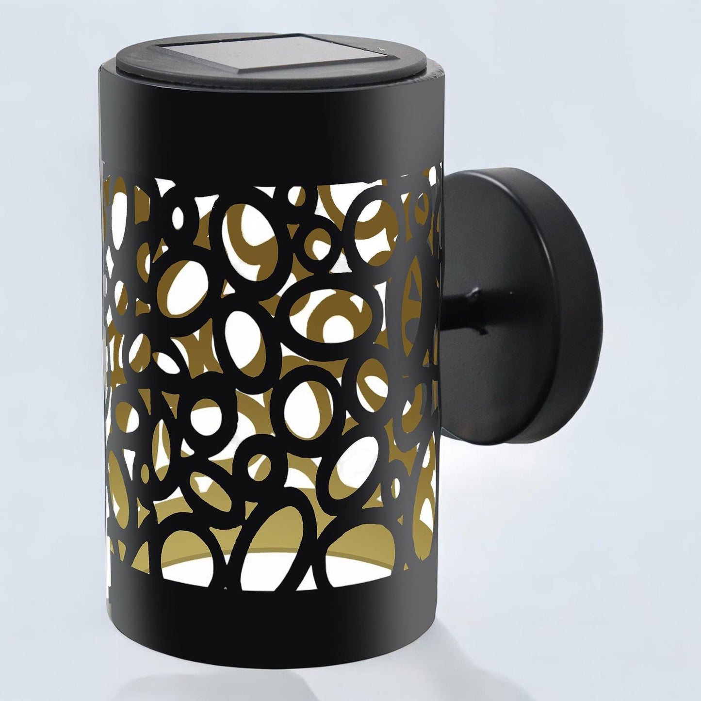 Metal Loop Wall Mounted Solar Light β 15.5 x 9.5 x 13.5 CM | Solar-Powered LED Outdoor Wall Sconce