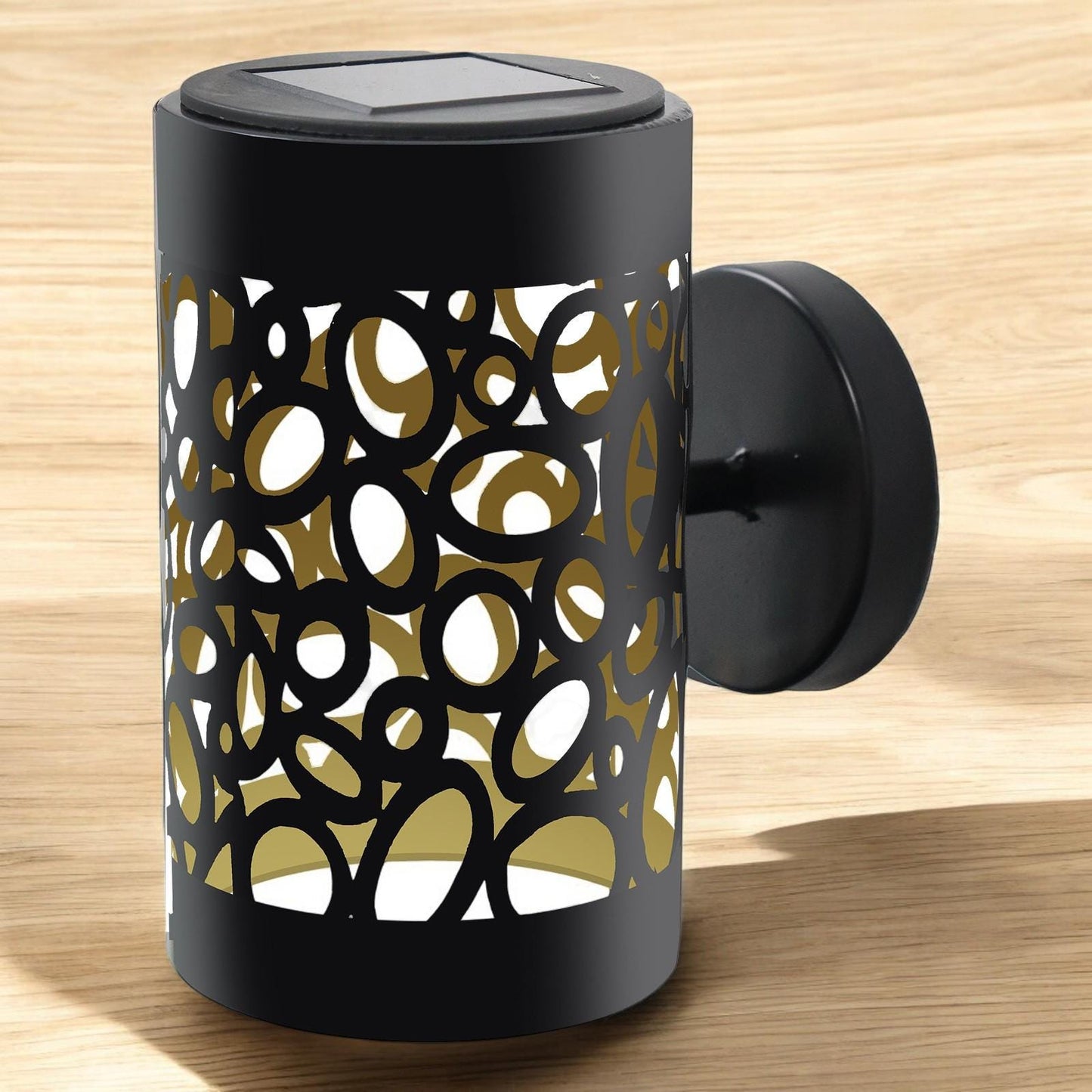 Metal Loop Wall Mounted Solar Light β 15.5 x 9.5 x 13.5 CM | Solar-Powered LED Outdoor Wall Sconce