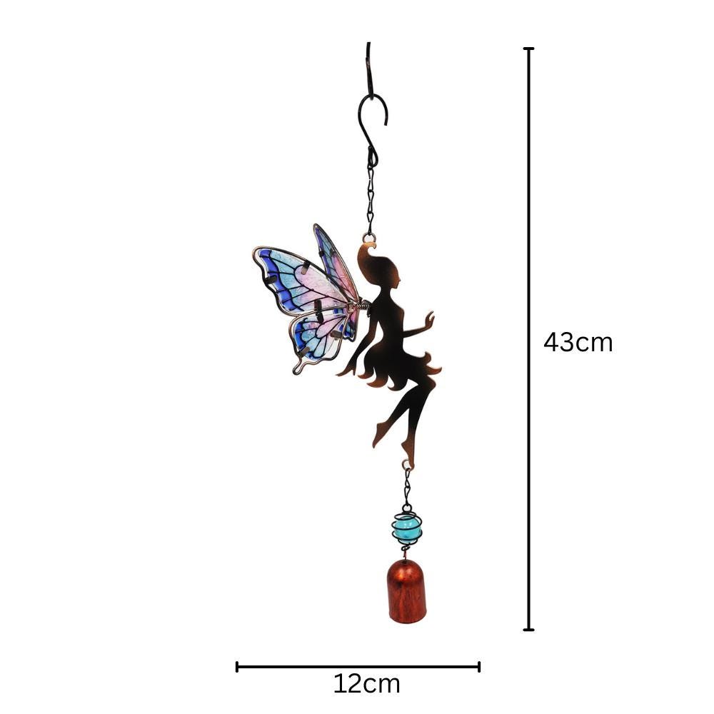 Lilac Hanging Fairy Bell Chime – Enchanting Outdoor Wind Chime for Garden, Patio & Home Décor – Soothing Fairy Bell with Delicate Chimes