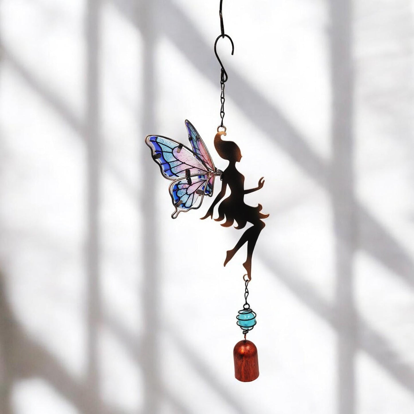 Lilac Hanging Fairy Bell Chime – Enchanting Outdoor Wind Chime for Garden, Patio & Home Décor – Soothing Fairy Bell with Delicate Chimes