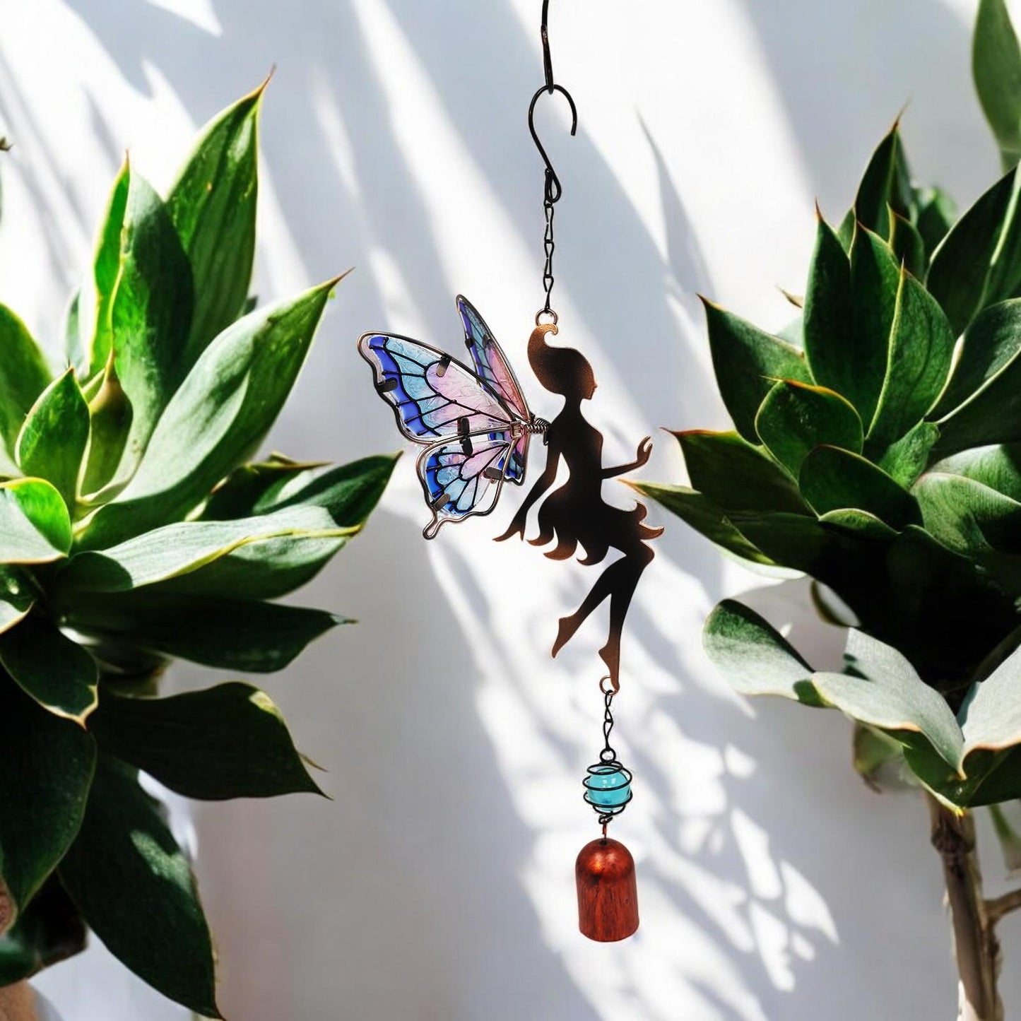 Lilac Hanging Fairy Bell Chime – Enchanting Outdoor Wind Chime for Garden, Patio & Home Décor – Soothing Fairy Bell with Delicate Chimes
