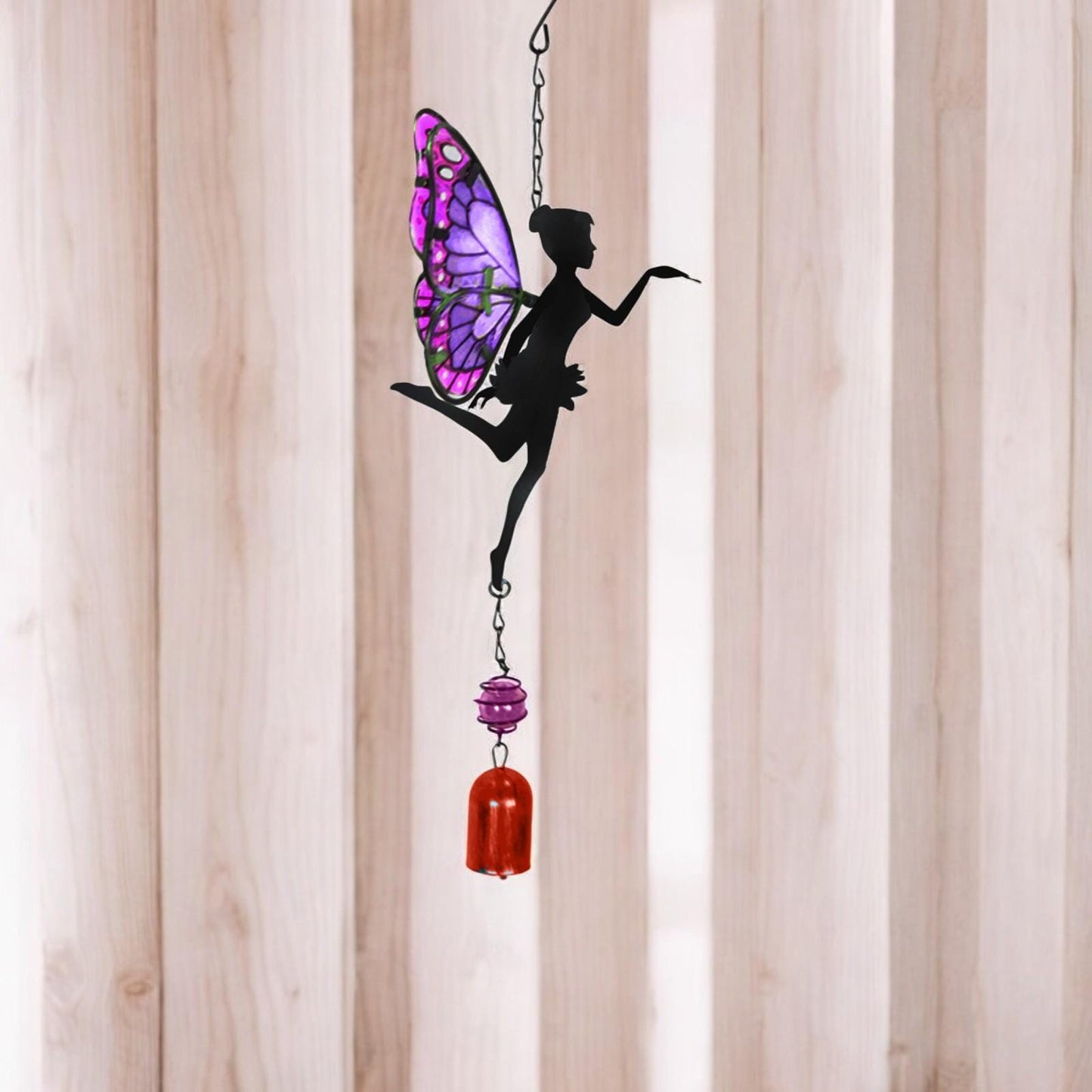 Purple Hanging Fairy Bell Chime – Enchanting Outdoor Wind Chime for Garden, Patio & Home Décor – Soothing Fairy Bell with Delicate Chimes