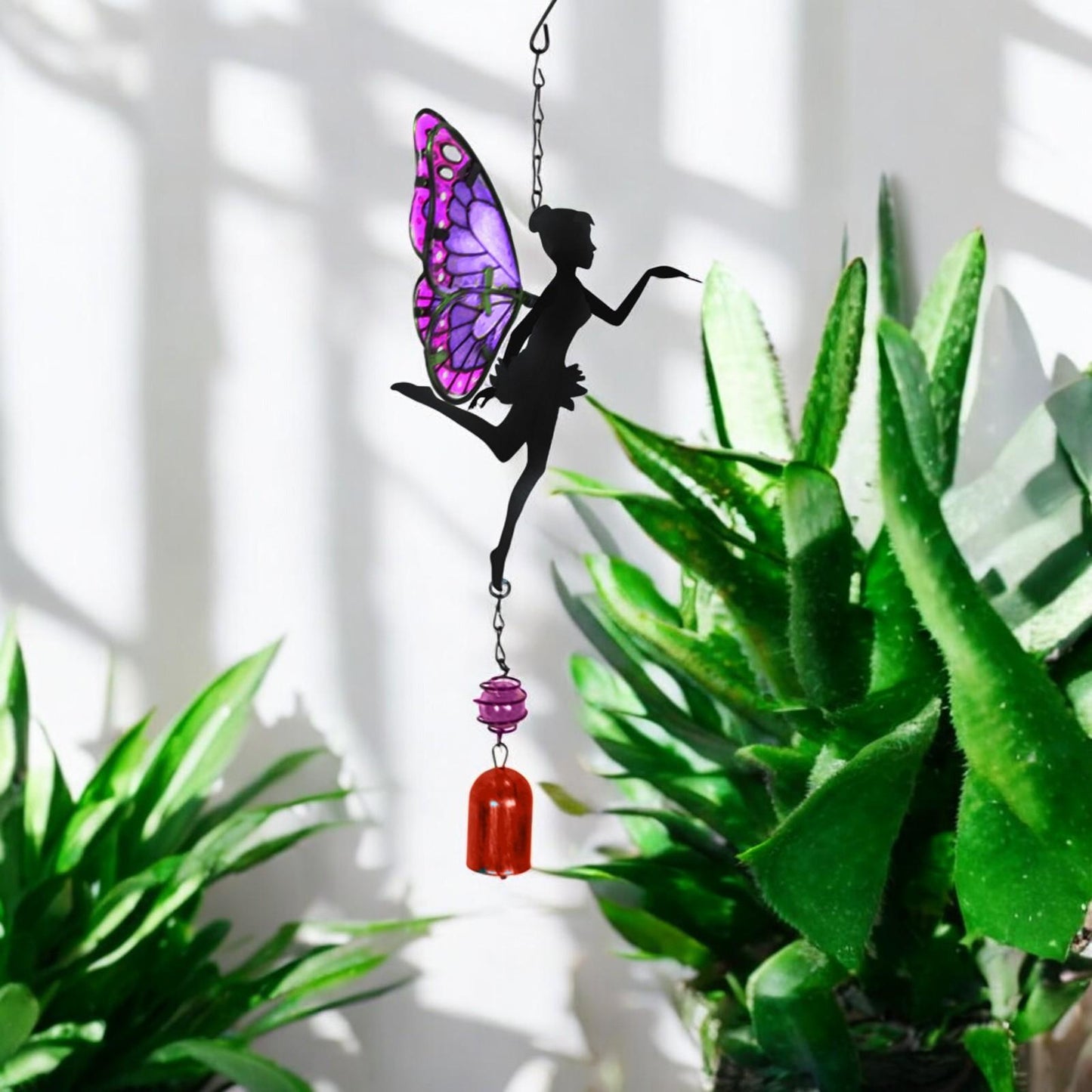 Purple Hanging Fairy Bell Chime – Enchanting Outdoor Wind Chime for Garden, Patio & Home Décor – Soothing Fairy Bell with Delicate Chimes
