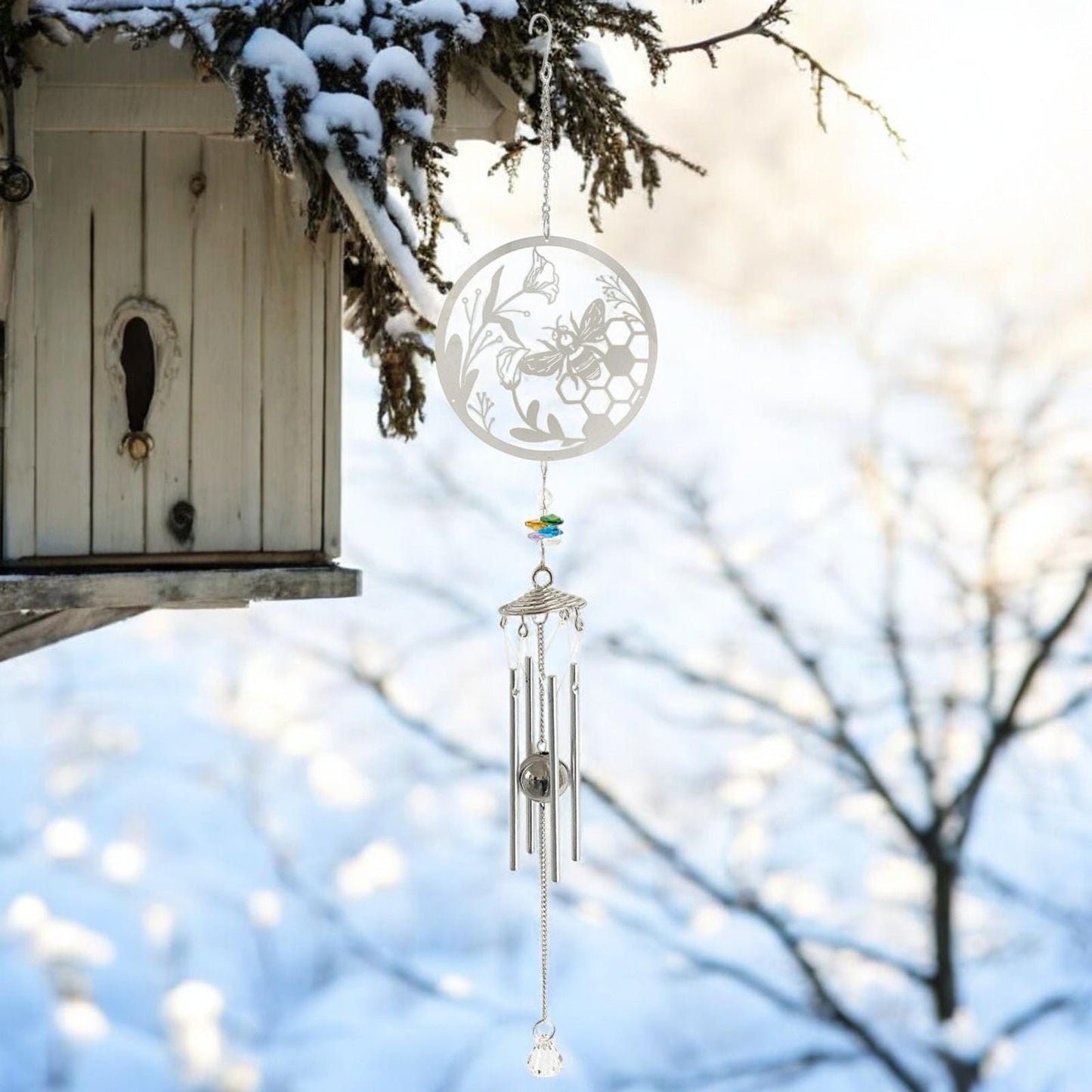 Honey Bee Stainless Steel Hanging Wind Chime
