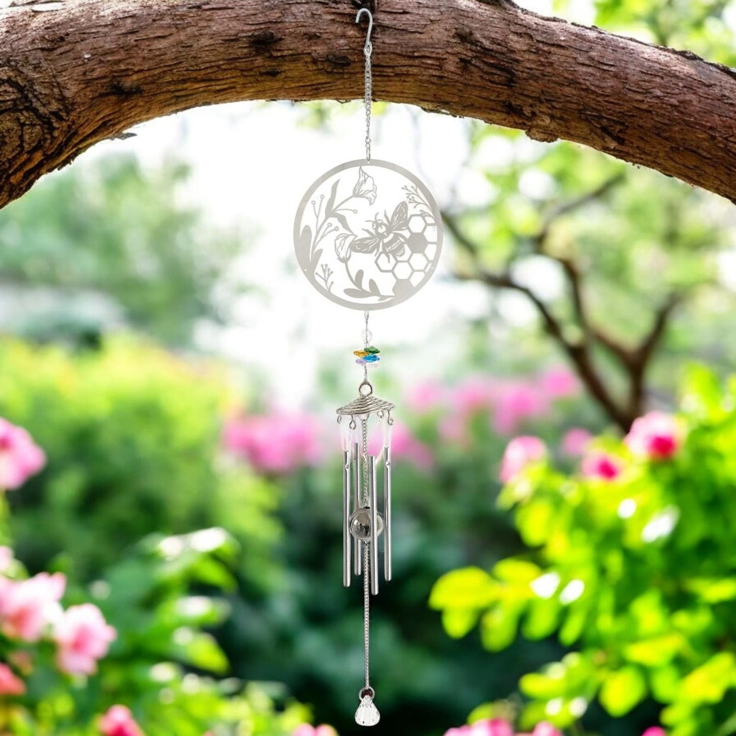 Honey Bee Stainless Steel Hanging Wind Chime