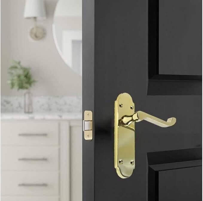 Modern Brass Internal Door Handles by Epsom – Latch Handles 6 Pairs