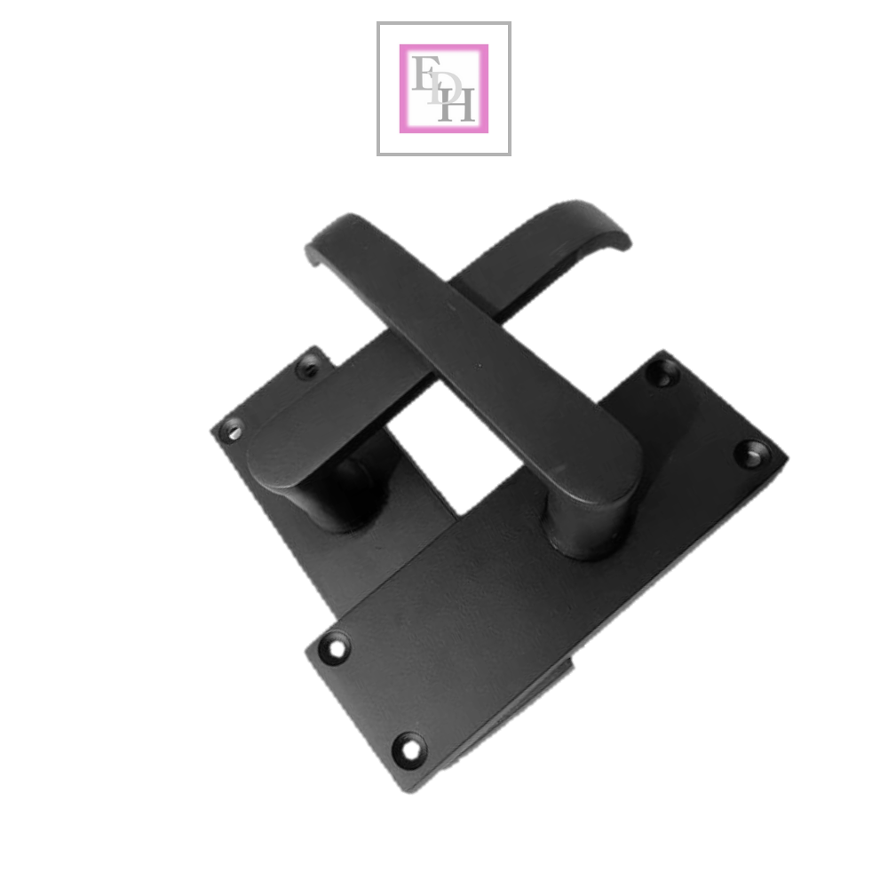 Door Handles Internal & External Victorian Straight Lever Latch Matt Black +
