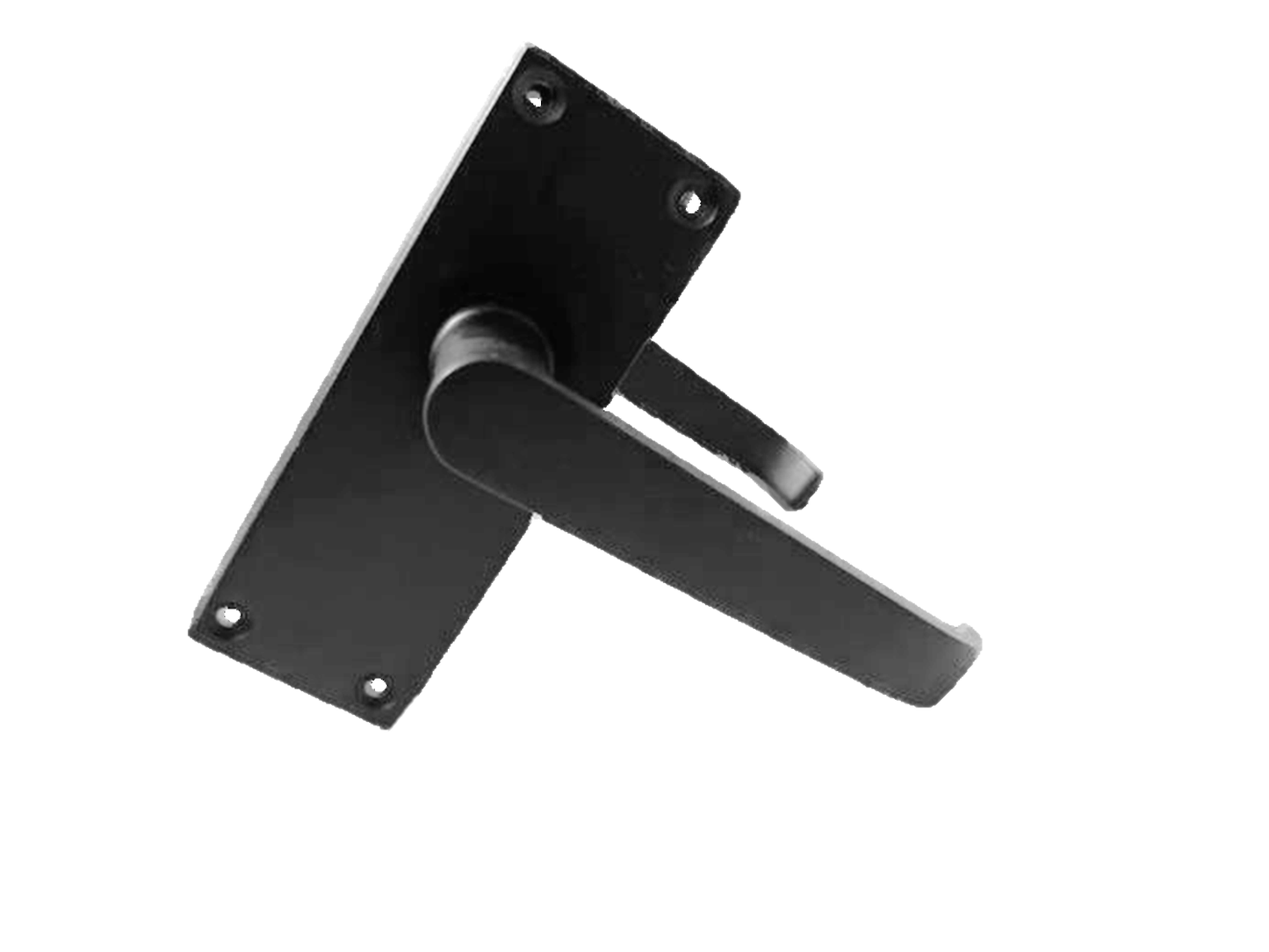 Door Handles Internal & External Victorian Straight Lever Latch Matt Black +