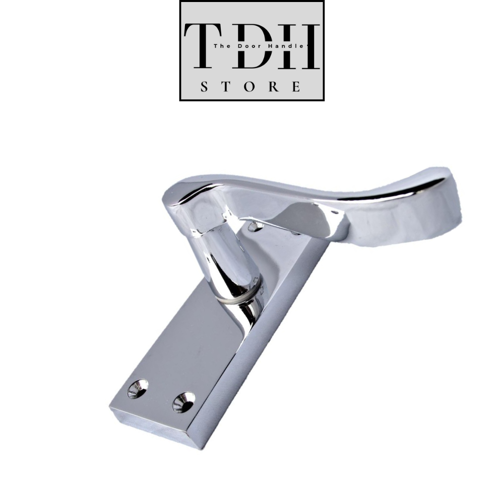 Victorian Scroll Chrome Door Handles - Set of 4 Stylish Chrome Door Handles