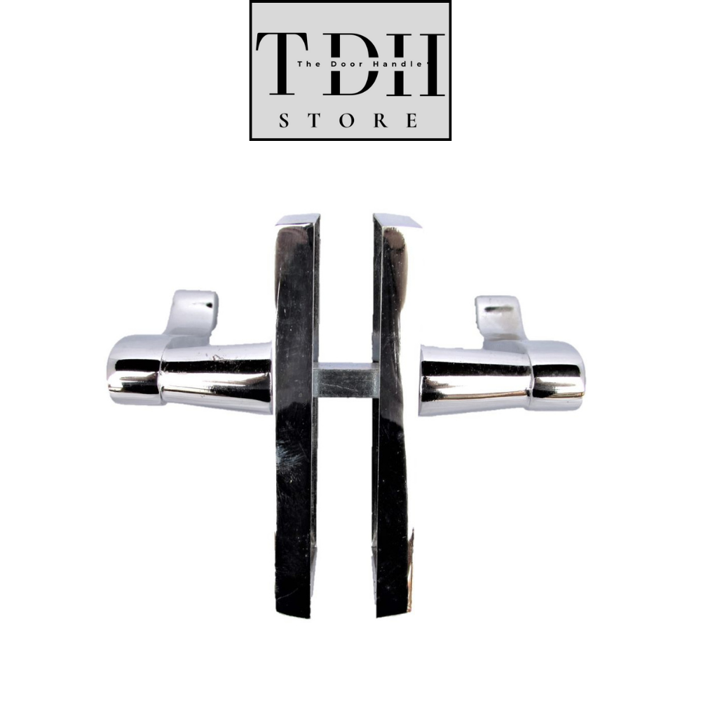 Victorian Scroll Chrome Door Handles - Set of 4 Stylish Chrome Door Handles