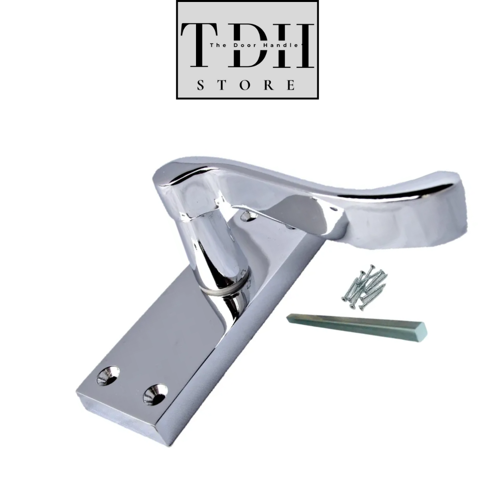 Victorian Scroll Chrome Door Handles - Set of 4 Stylish Chrome Door Handles