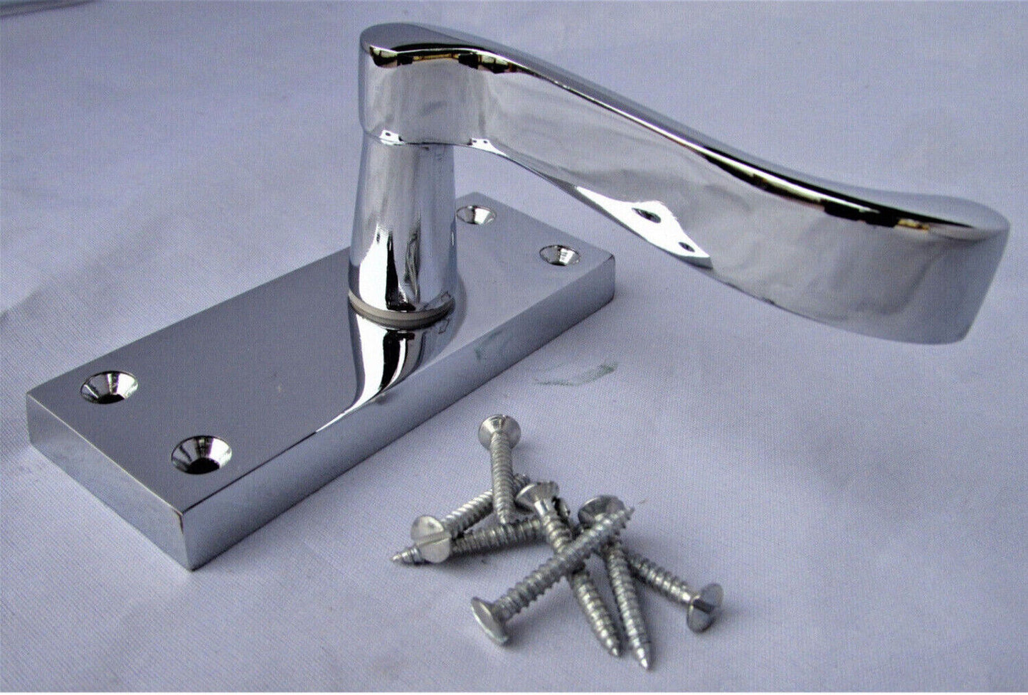 Chrome Door Handles - Polished Victorian Scroll Interior Handles Pack Of 4 Pairs