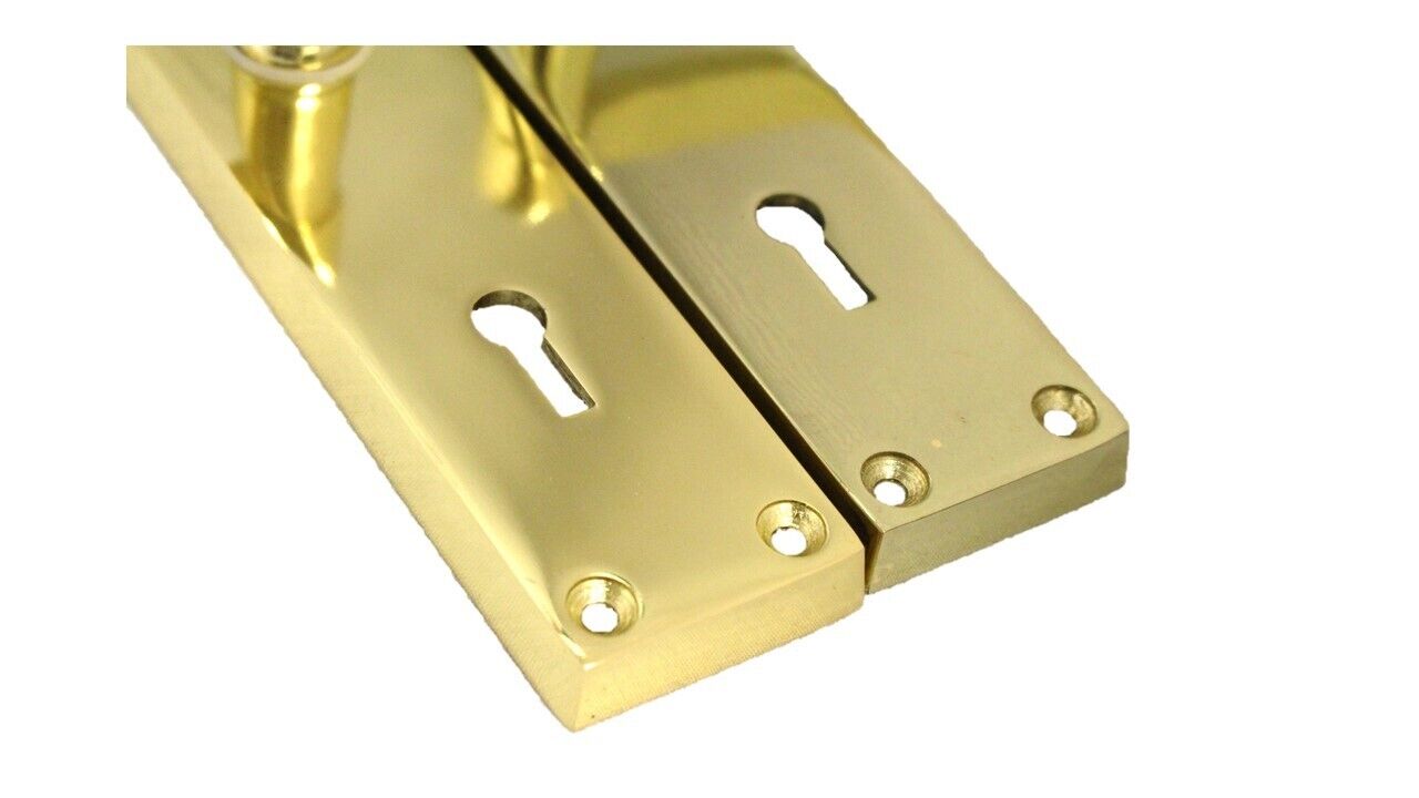 Lock Door Handles Modern Brass Victorian Scroll Interior Door Handle 2 Pairs+