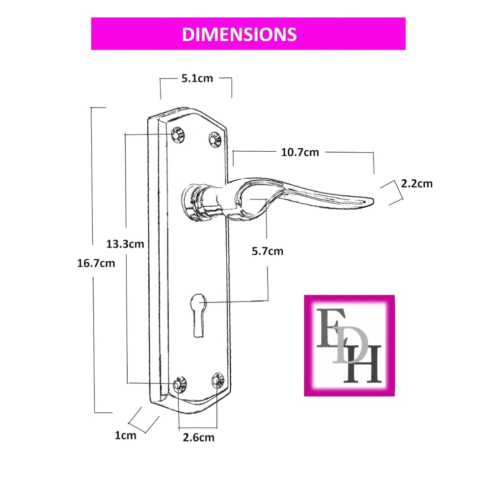 Premium Satin Nickel Internal Lock Handles with Long Back Plate and 3 Lever Mortise Sash Lock - Stellar Design, 4 Pairs