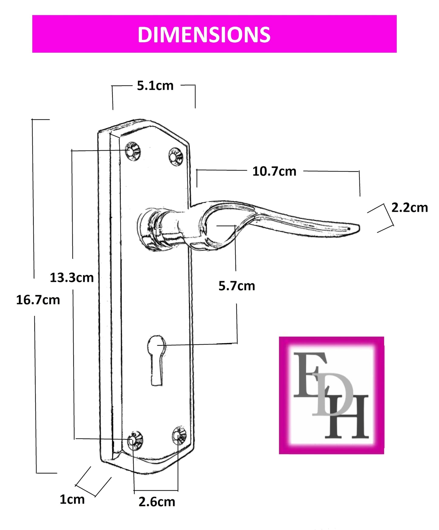 Premium Satin Nickel Internal Lock Door Handles with Long Back Plate and 3 Lever Mortise Sash Lock - Stellar Design, 4 Pairs of Lock Handles