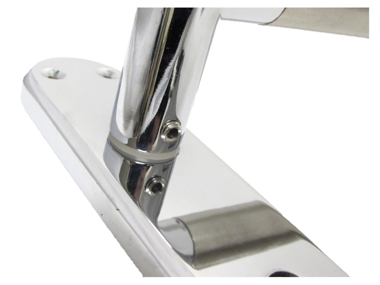 Haven Heritage Satin Nickel & Chrome Dual Finish Mitred Door Handles Lever Bathroom Lock, 1 Pair