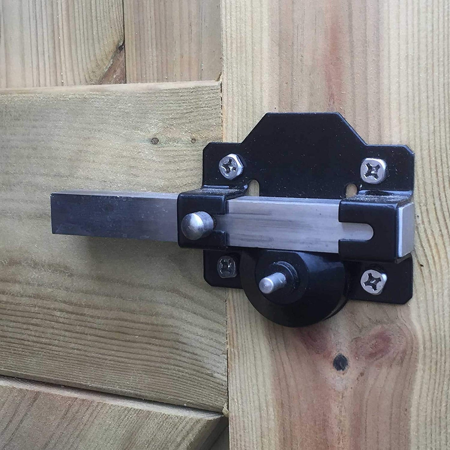 Haven Heritage 50mm Single Locking Long Throw Gate Cays Lock,Elongated Keep with Stainless Steel Bar