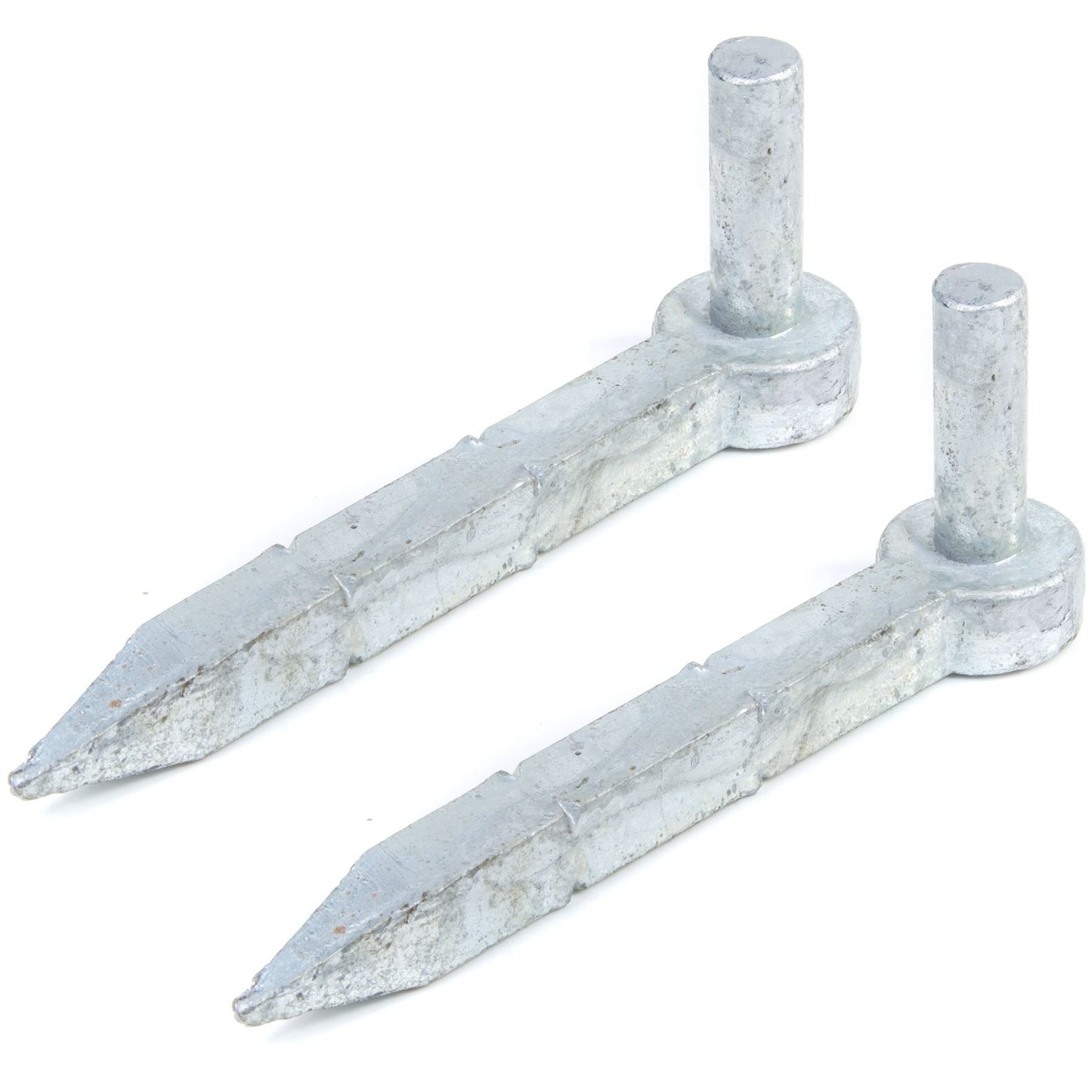 2X 19mm Heavy Duty Farm/Field Gate Hook to Drive Pin - Galvanised 0.7" Spike Hanger