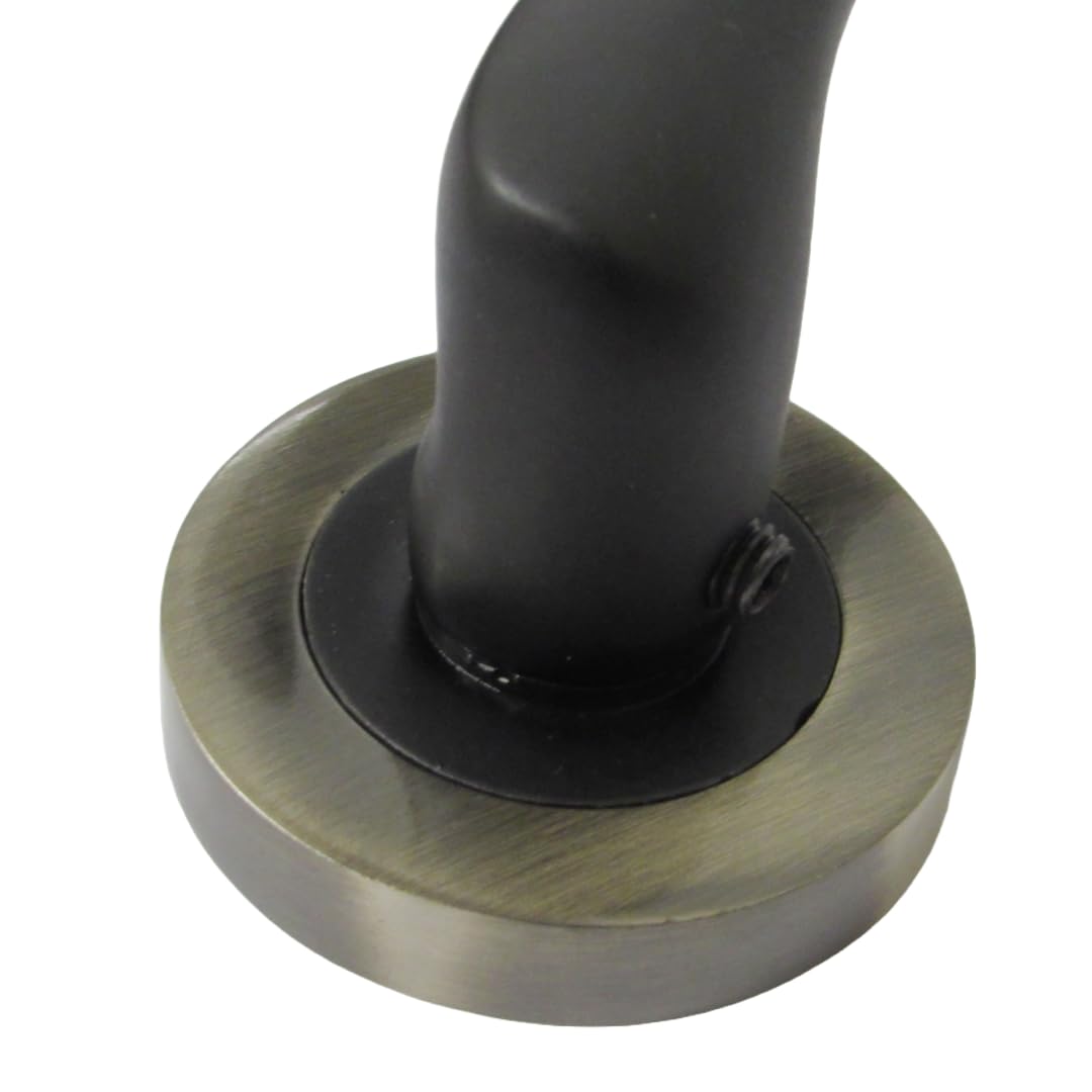 Zena Design Modern Matt Black Door Handles Internal & External Use - Black Matt Black Lever Latch with Antique Rose, 6 Pairs