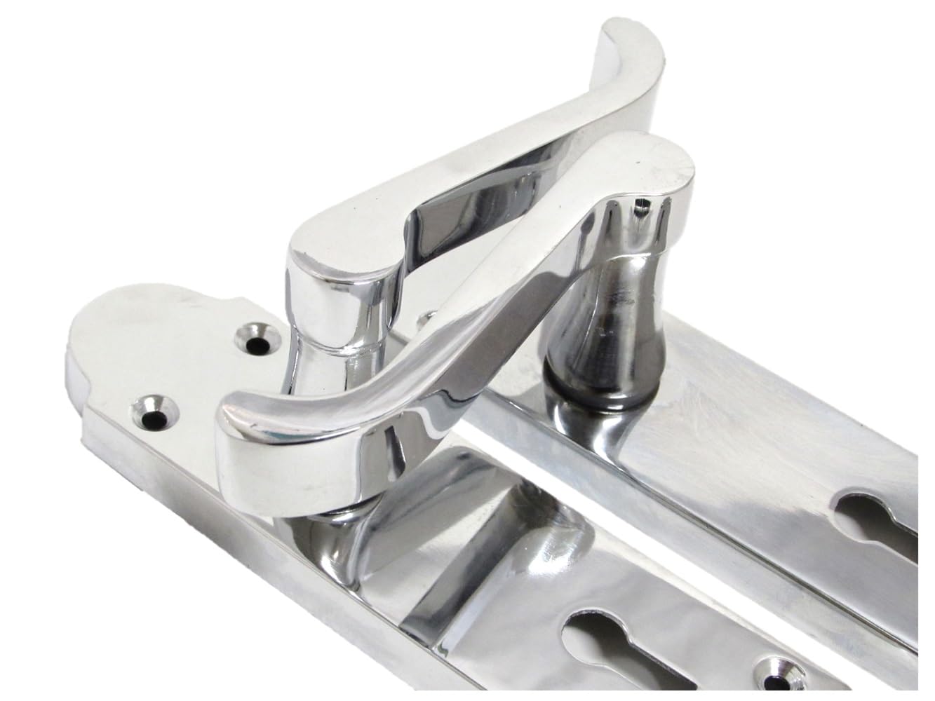 Epsom Door Handle - Chrome Internal Bathroom Door Handles - Door Handles Internal Sets, Chrome Door Handle Set for Internal Doors, Door Handle in Chrome, 170mm x 42mm
