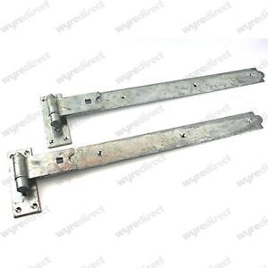 Wyre Direct Gate Hinges Straight 600mm 24 Pair Galvanised Heavy Duty Hook and Band Hinge by Wyre Direct