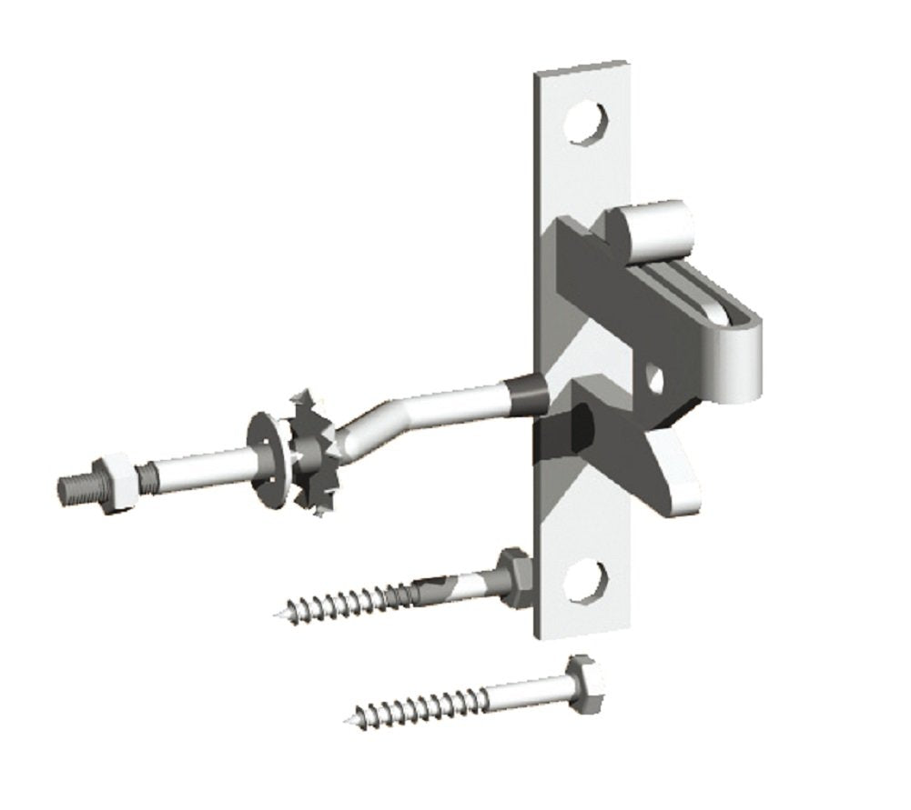 Birkdale Pre Pack Galvanized Self Locking Heavy Auto Gate Catch With Striker and Fixings