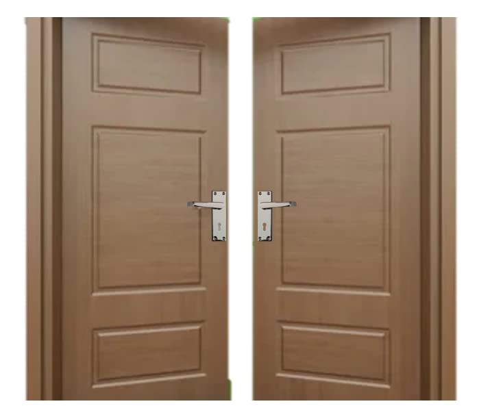 Victorian Straight Lever Latch Internal Lock Door Handles - Brass Plated Door Handles Internal, 150mm x 42mm Back Plate