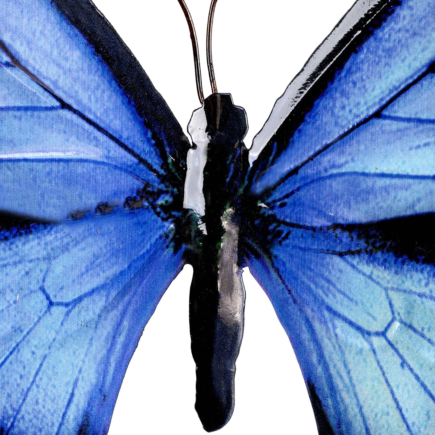 Garden Butterfly Wall Ornaments Bright Coloured Metal Butterflies 5 Colours Available (Black & Blue)