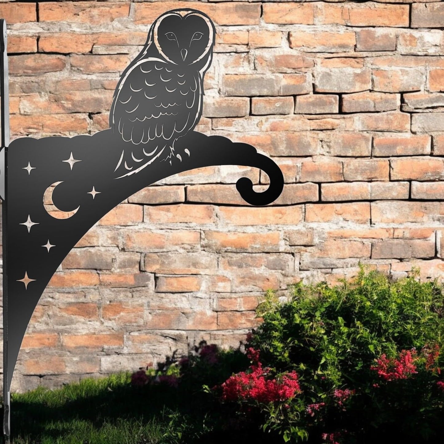 Epsom Door Handle Decorative Metal Owl Hanging Basket Bracket – Heavy-Duty Wall Hook for Planters, Bird Feeders & Outdoor Décor