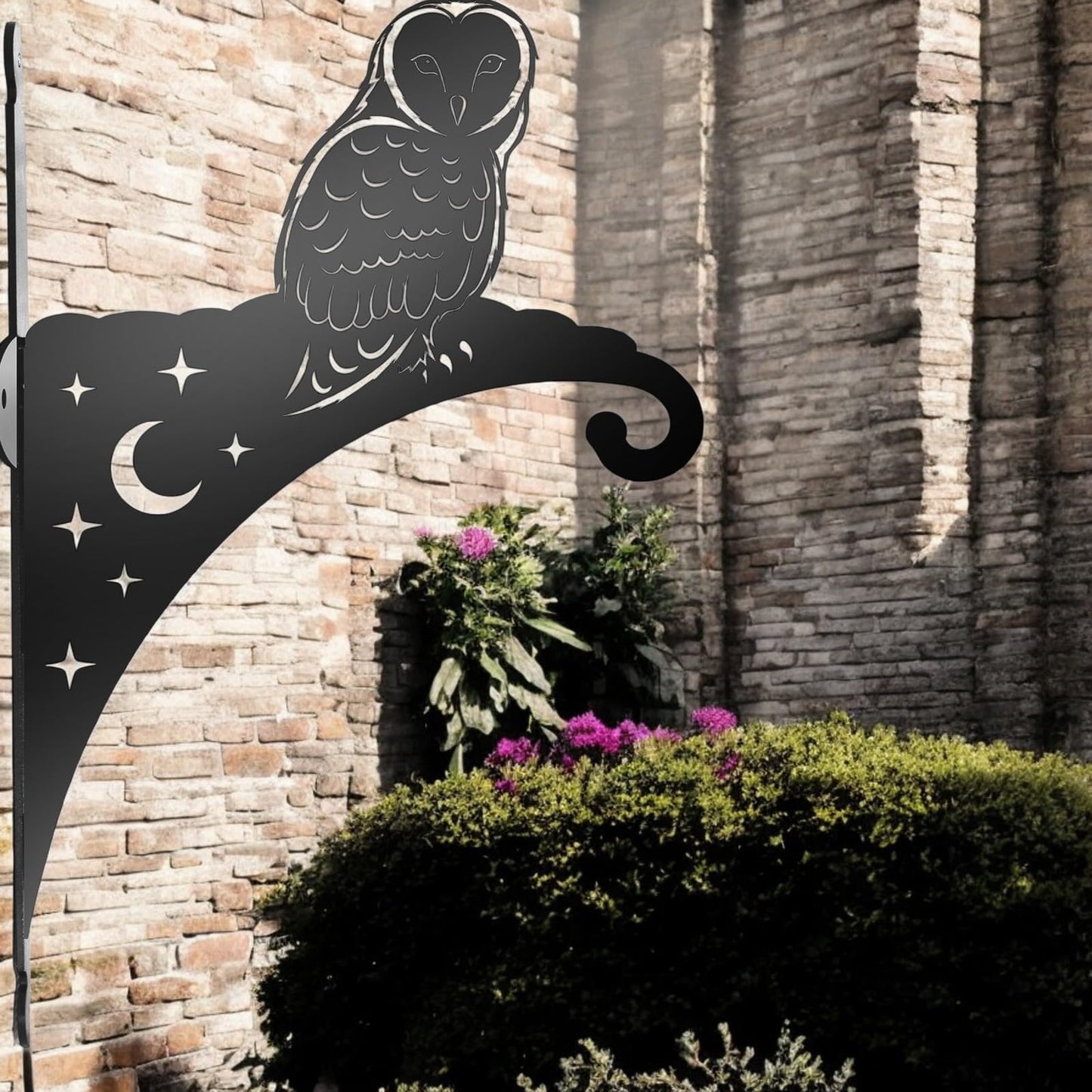 Epsom Door Handle Decorative Metal Owl Hanging Basket Bracket – Heavy-Duty Wall Hook for Planters, Bird Feeders & Outdoor Décor