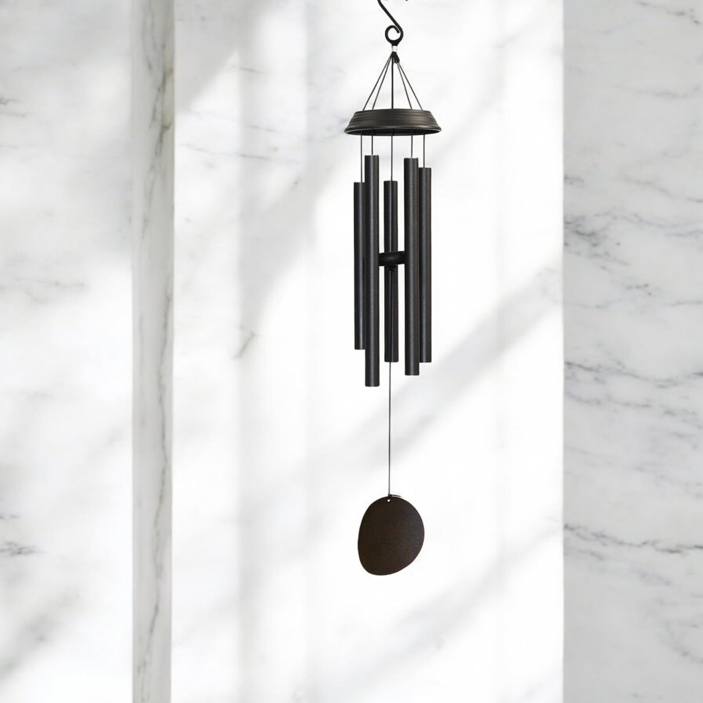 Concerto Musical Wind Chime – 36" Satin Black Outdoor Chime for Soothing Melodies, Garden, Patio & Home Décor
