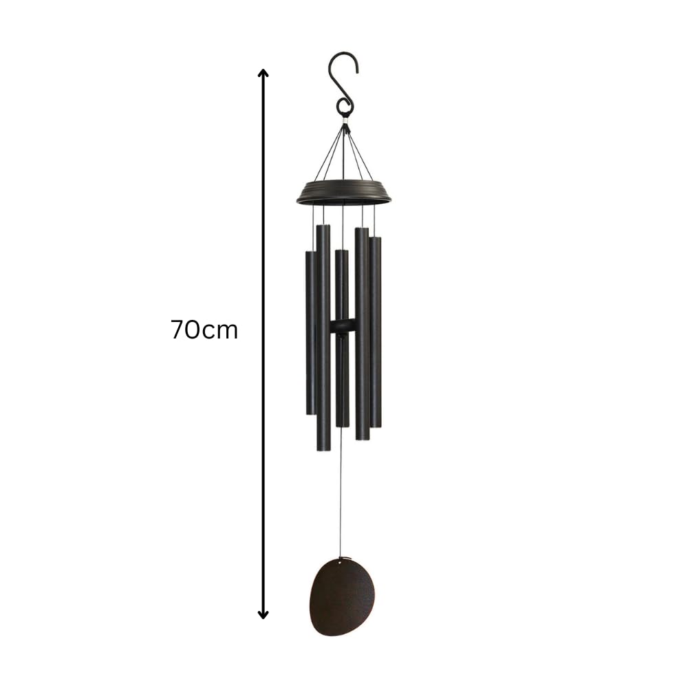 Concerto Musical Wind Chime – 36" Satin Black Outdoor Chime for Soothing Melodies, Garden, Patio & Home Décor