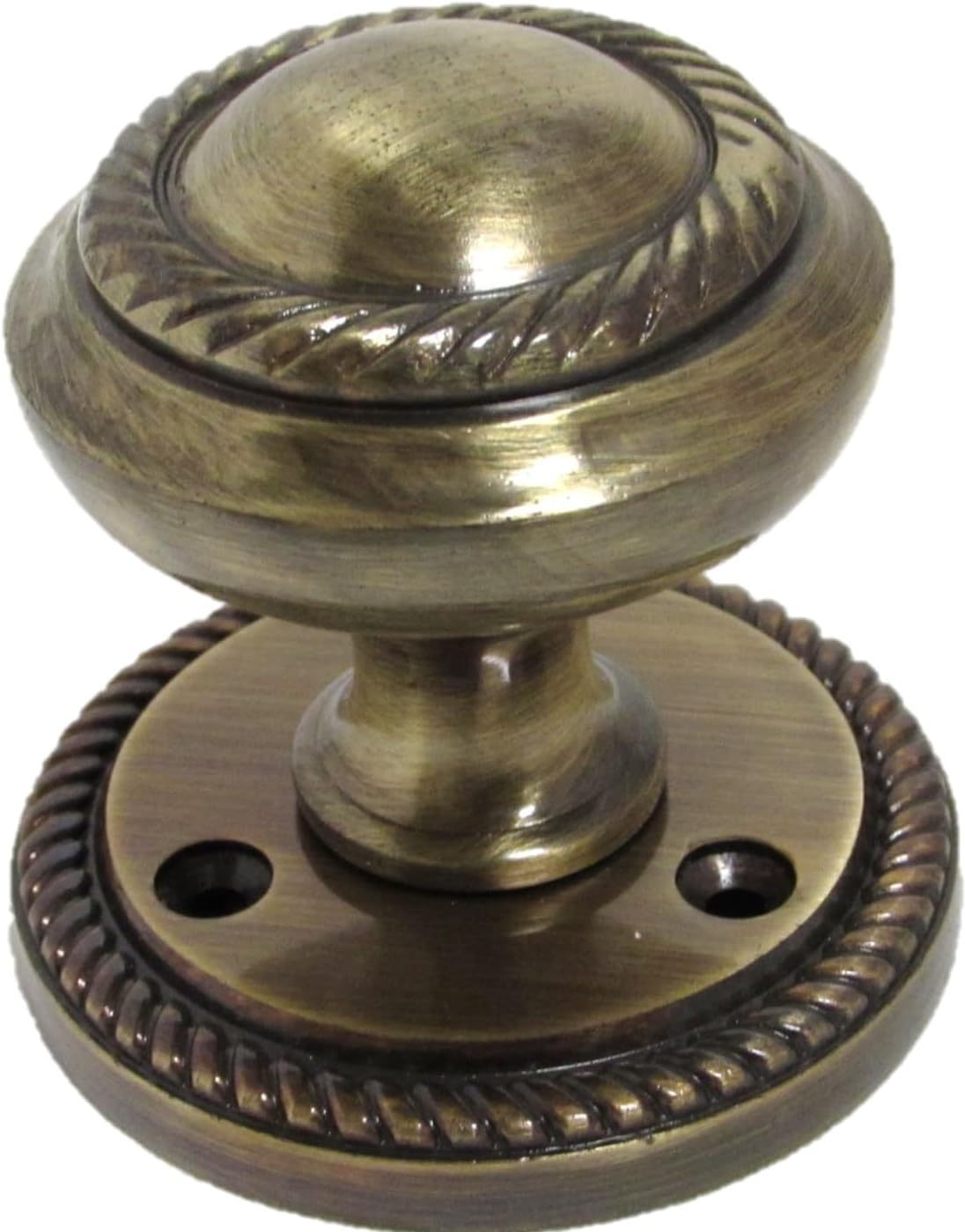 Antique Round Door Knob Set Including Tubular Latch - Georgian Style Sprung Internal & External Door Knobs for Mortice Locks & Tubular latches. Sets (4 Pair of Georgian MORTICE KNOBS)